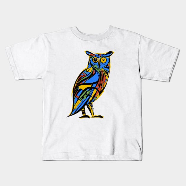 owl doodle Kids T-Shirt by kharmazero